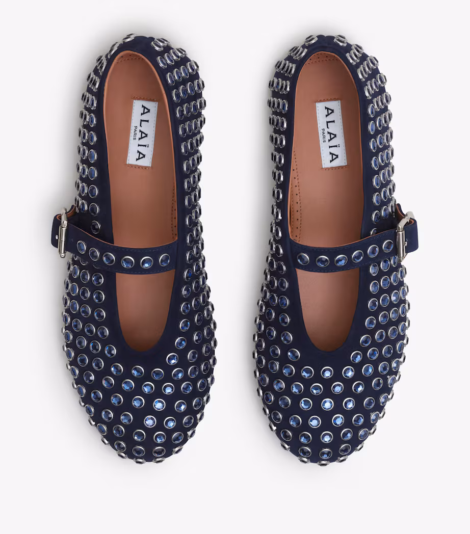 Blue Ballet Flats