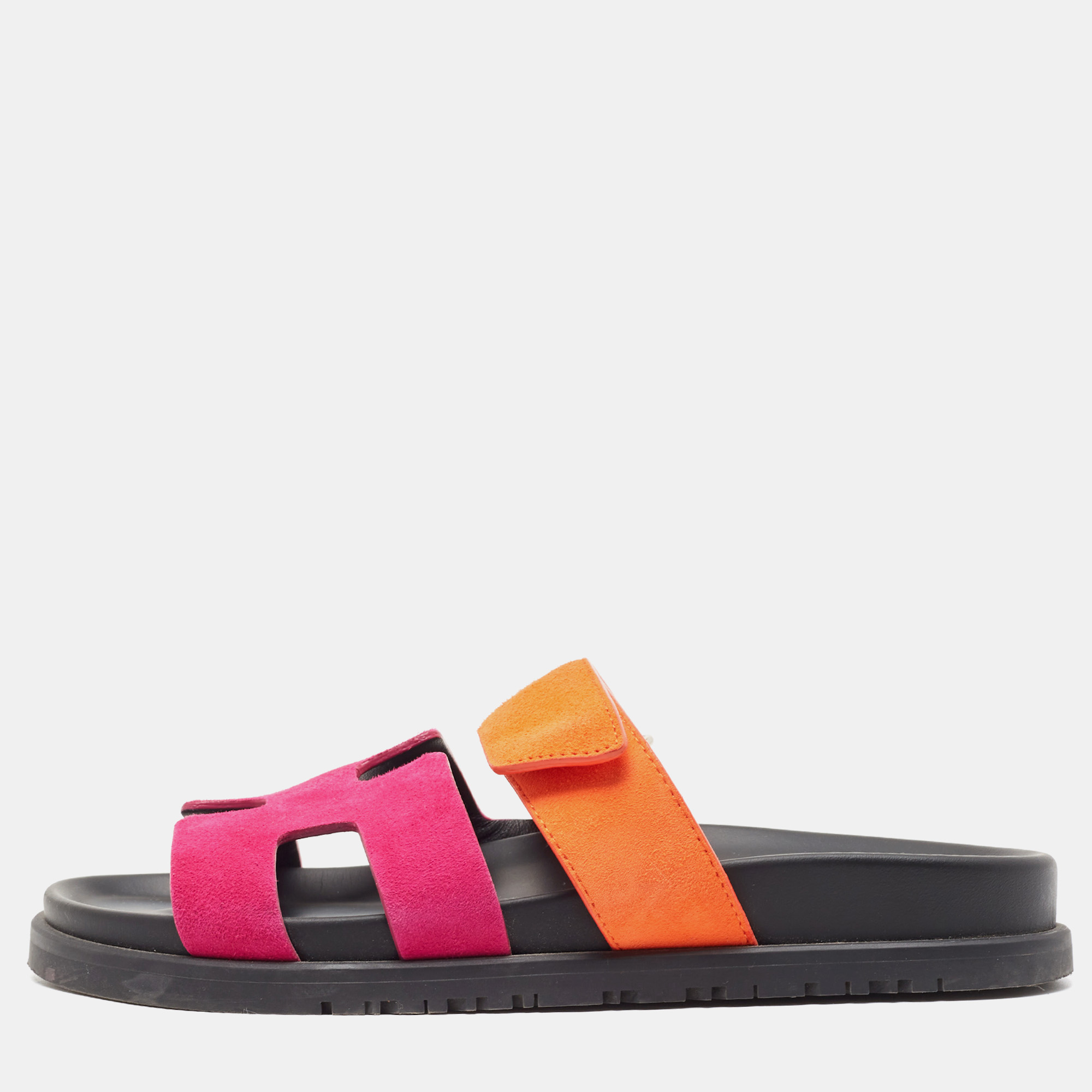 Pink/Orange Suede Chypre - Image 3